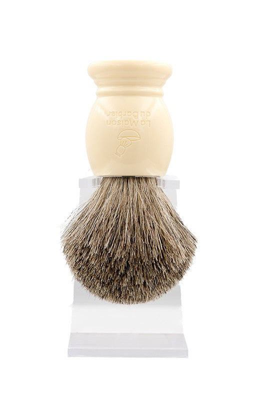 Ivory Shaving Brush - Pure Grey